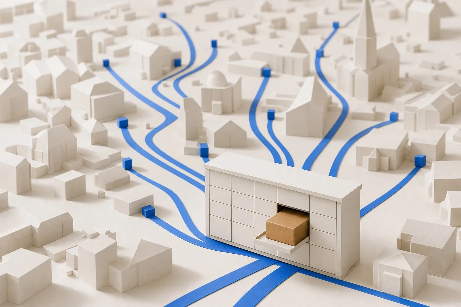 Autorská štúdiová kompozícia balenia a logistickej trasy – logistika poslednej míle